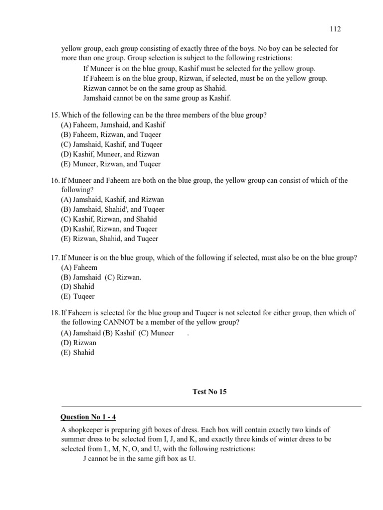 Test 15 Teaching Mathematics Nature