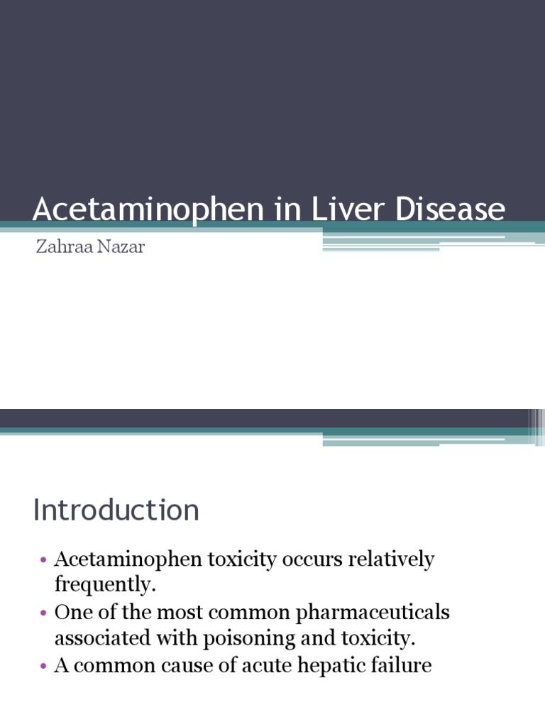 Acetaminophen in Liver Disease PDF