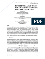 Improved Performance of An Adjustable Speed Drives During Voltage Sag Condition