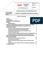 Project Standards and Specifications Inspection of Pumps Rev01