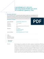 Aplicación de Las Metodologías Pci y Vizir en La Evaluación Del Estado Del Pavimento