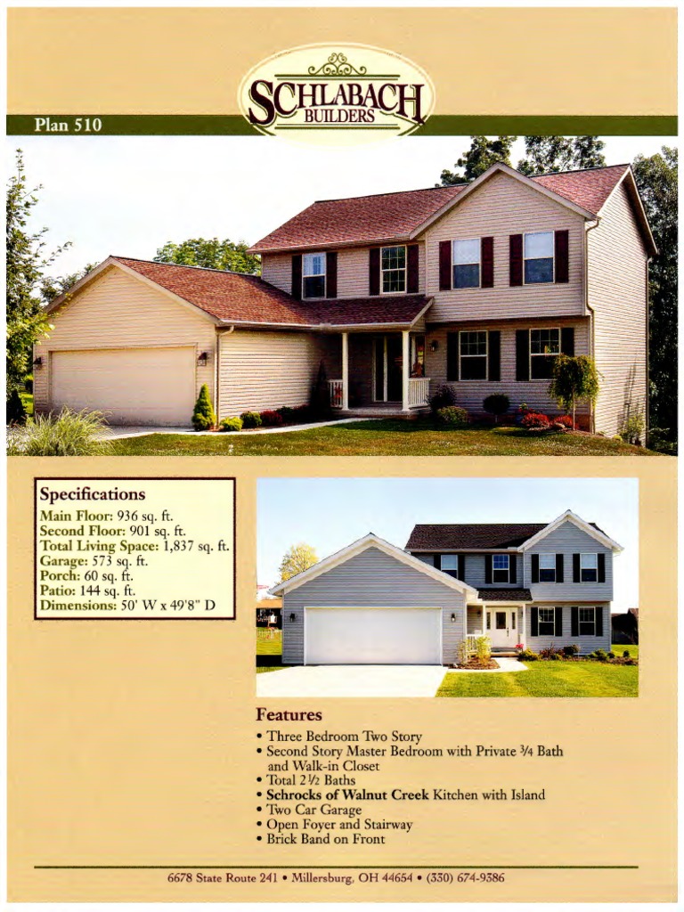 Schlabach Builders Two Story Home Plans Domestic Life Components