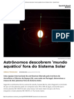 Astrônomos Descobrem 'Mundo Aquático' Fora Do Sistema Solar - Sputnik Brasil