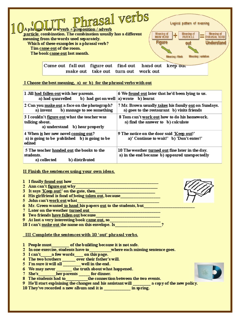 Understanding 'Out' Phrasal Verbs | PDF | Phrase | Verb