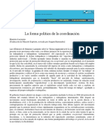 Art - La Forma Política de La Coordinación, LAZZARATO (2004)