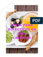 Dieta para Diabéticos en 2000 Calorías