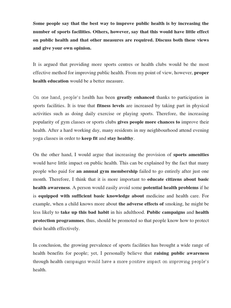 Health Topic | PDF | Sports | Public Health