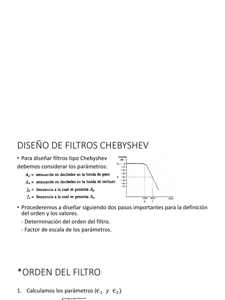Diseño De Filtro Chebyshev Pdf