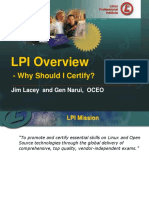 LPI Overview: - Why Should I Certify?