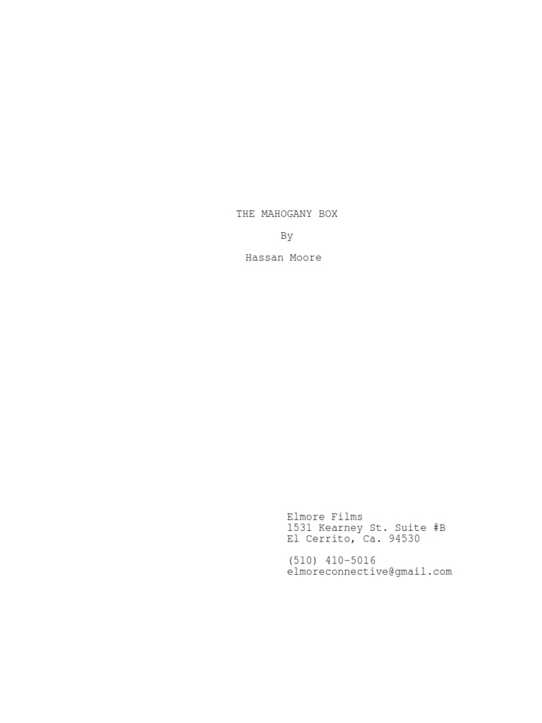 The Mahogany Box PDF Nature