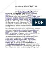 Southeast Asian Nuclear-Weapon-Free Zone Treaty: Treaty (SEANWFZ) or The Bangkok Treaty of 1995, Is A