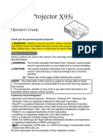 Digital Projector X95i: Operator's Guide