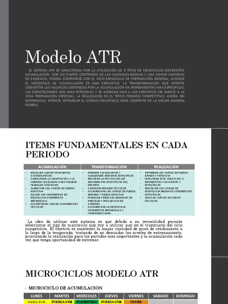 Modelo ATR | PDF | Ejercicio físico | Ácido láctico