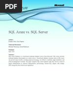 SQL Azure vs. SQL Server