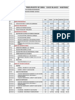 Presupuesto de Obra Valorizacion