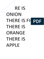 There Is Onion There Is Fig There Is Orange There Is Apple