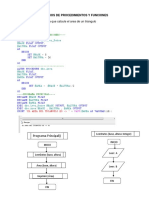 Ejercicios de Procedimientos y Funciones