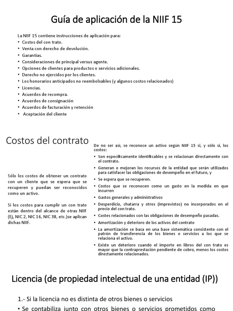 Guía de Aplicación de NIIF 15 | PDF | normas internacionales de ...