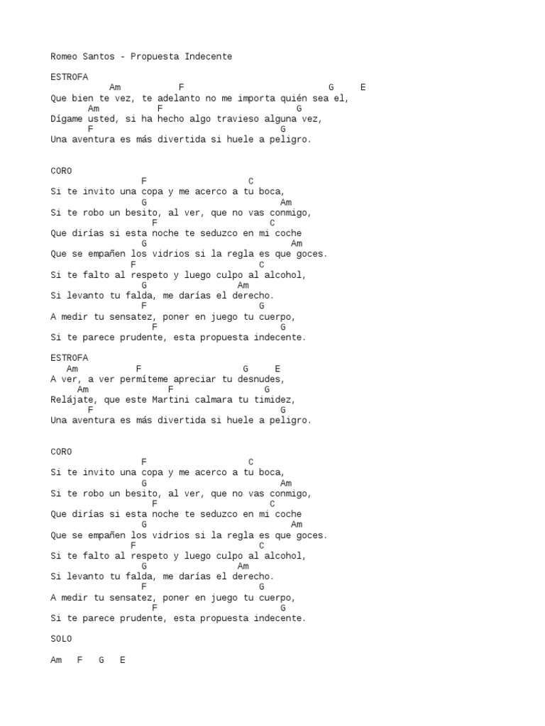Propuesta Indecente