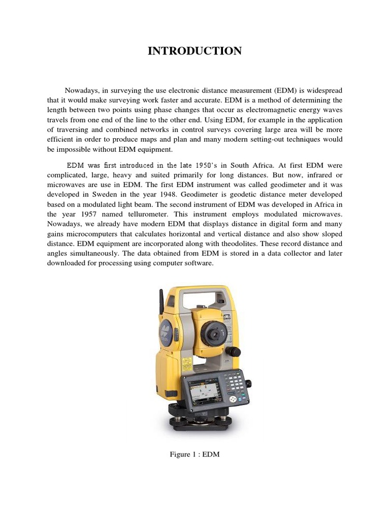 Overview of Electronic Distance Measurement | PDF | Waves | Surveying