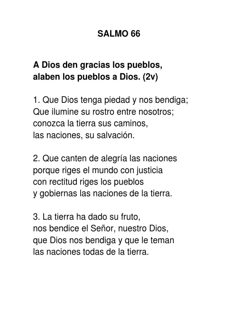 Salmo 66 Bíblia Católica , Libro de Los Salmos Biblia Católica ...