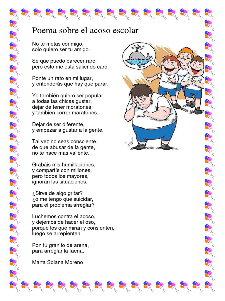 Poema Sobre El Acoso Escolar Pdf