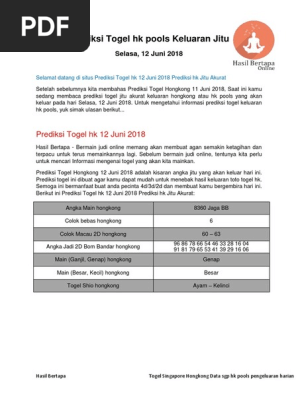 Prediksi Hongkong Pools Tebakan Jitu Hasil Bertapa