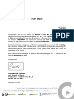 Paz Y Salvo: y Salvo en Calidad de Deudor, Con Credivalores