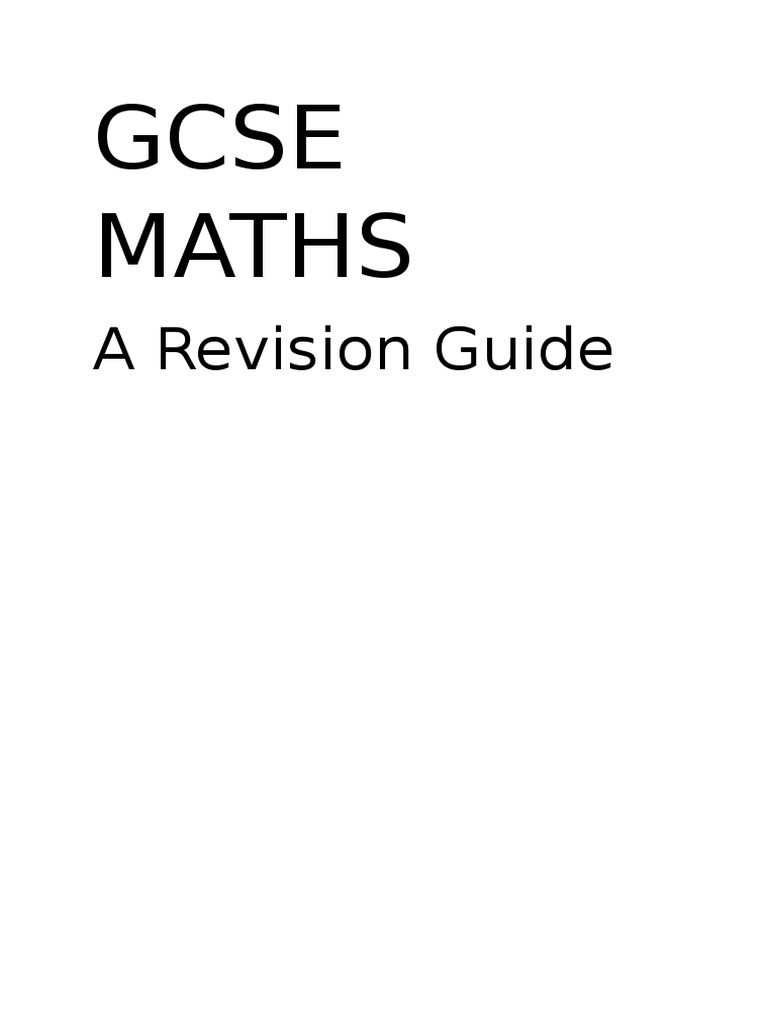 Gcse Maths: A Revision Guide | PDF | Division (Mathematics) | Fraction ...
