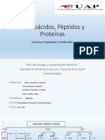 Aminoácidos, Péptidos y Proteínas: Estructura, Propiedades y Clasificación