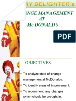 Change Manaement at McDonald's