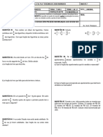 Avaliação de Matemática com 10 questões