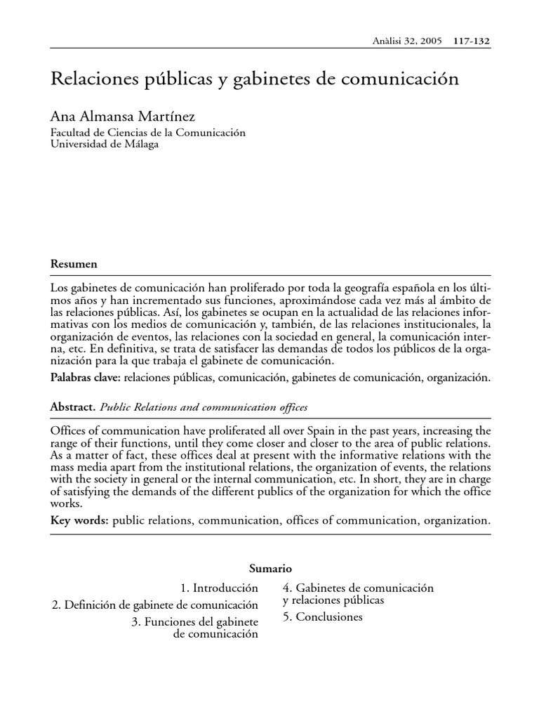 Gabinete de Comunicacion 15175 179896 1 PB | Relaciones ...