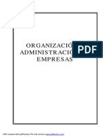 Organización y Administración de Empresas