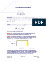 Introduction to Propagation of Error