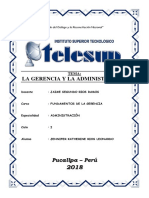 La Gerencia y La Administración Telesup