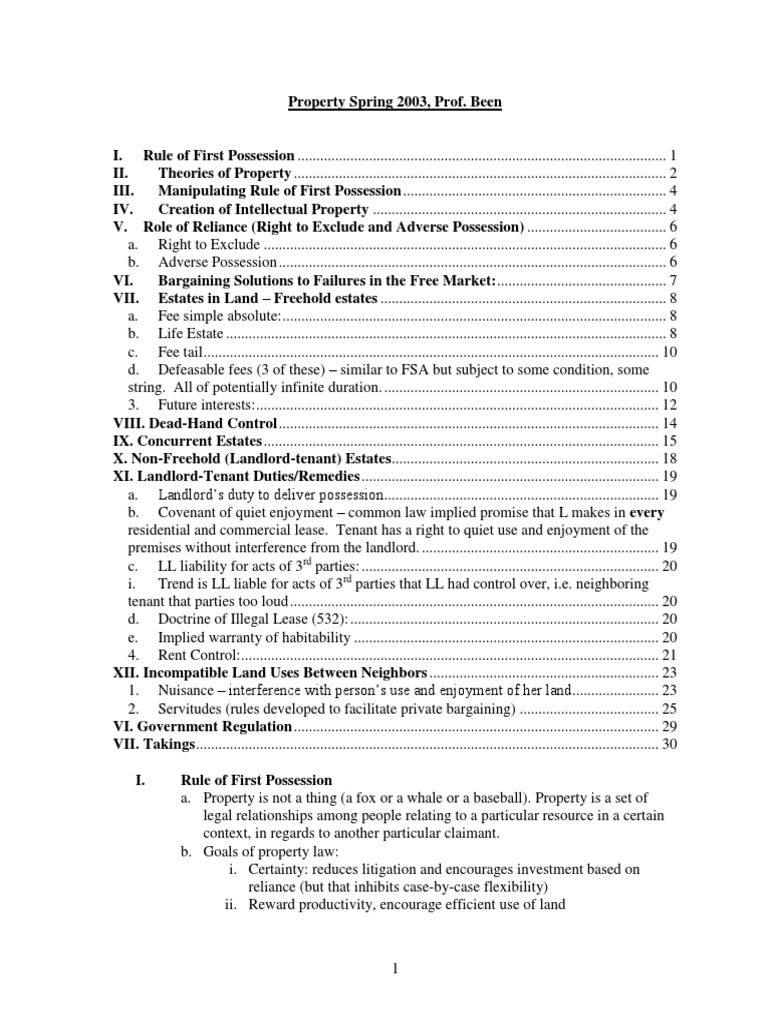 Prop | PDF | Concurrent Estate | Fee Simple