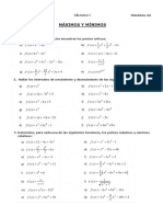 Ficha de Trabajo. Máximos y Mínimos. Final.