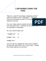 2. Using Keyword Research Wizard