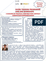 Construction Contract Administration and Management Training Programme