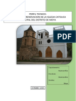 Perfil Mejoramiento de Iglesia de Moya