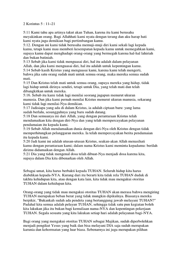 2 Korintus 5 | PDF