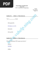 Spring 2010 CS201-Introduction To Programming Ref No: Time: 90 Min Marks: 58