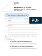 Aprenade Anticipation 1St Level 2017: Countable and Uncountable Nouns