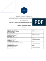 PYC-SSOMA-PR012 Control y Manejo de Derrame