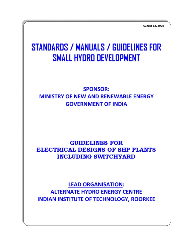 Electrical Design Guidelines PDF Turbine Transformer
