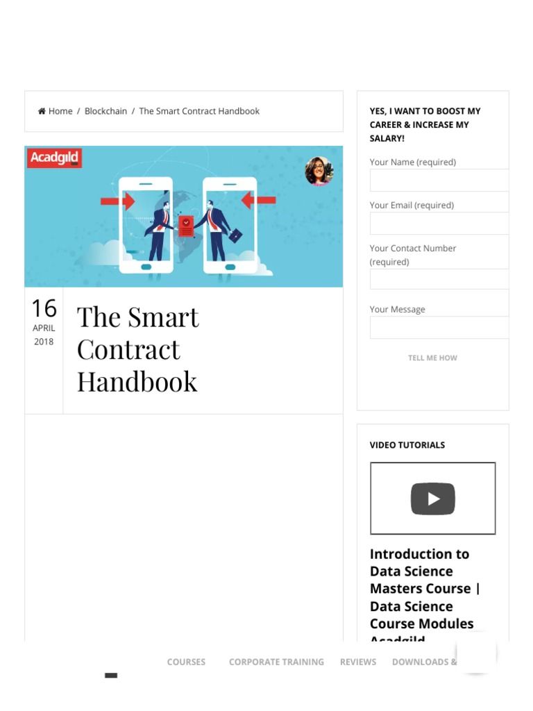 The Smart Contract Handbook - Blockchain Platforms | PDF | Apache ...