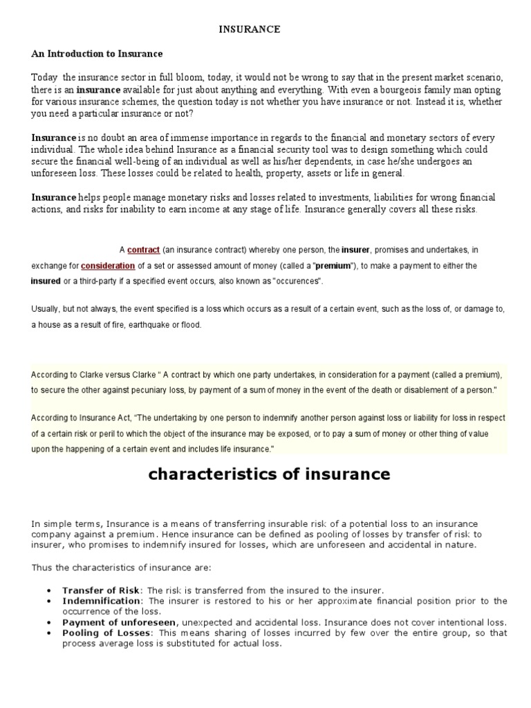 Insuranc 1 | PDF | Insurance | Indemnity