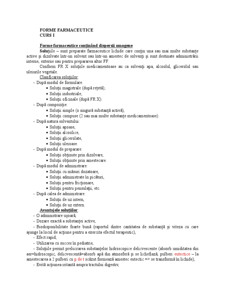 Forme Farmaceutice | PDF