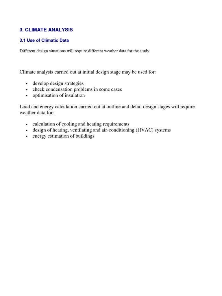 Climate Analysis for Building Design | PDF | Humidity | Hvac